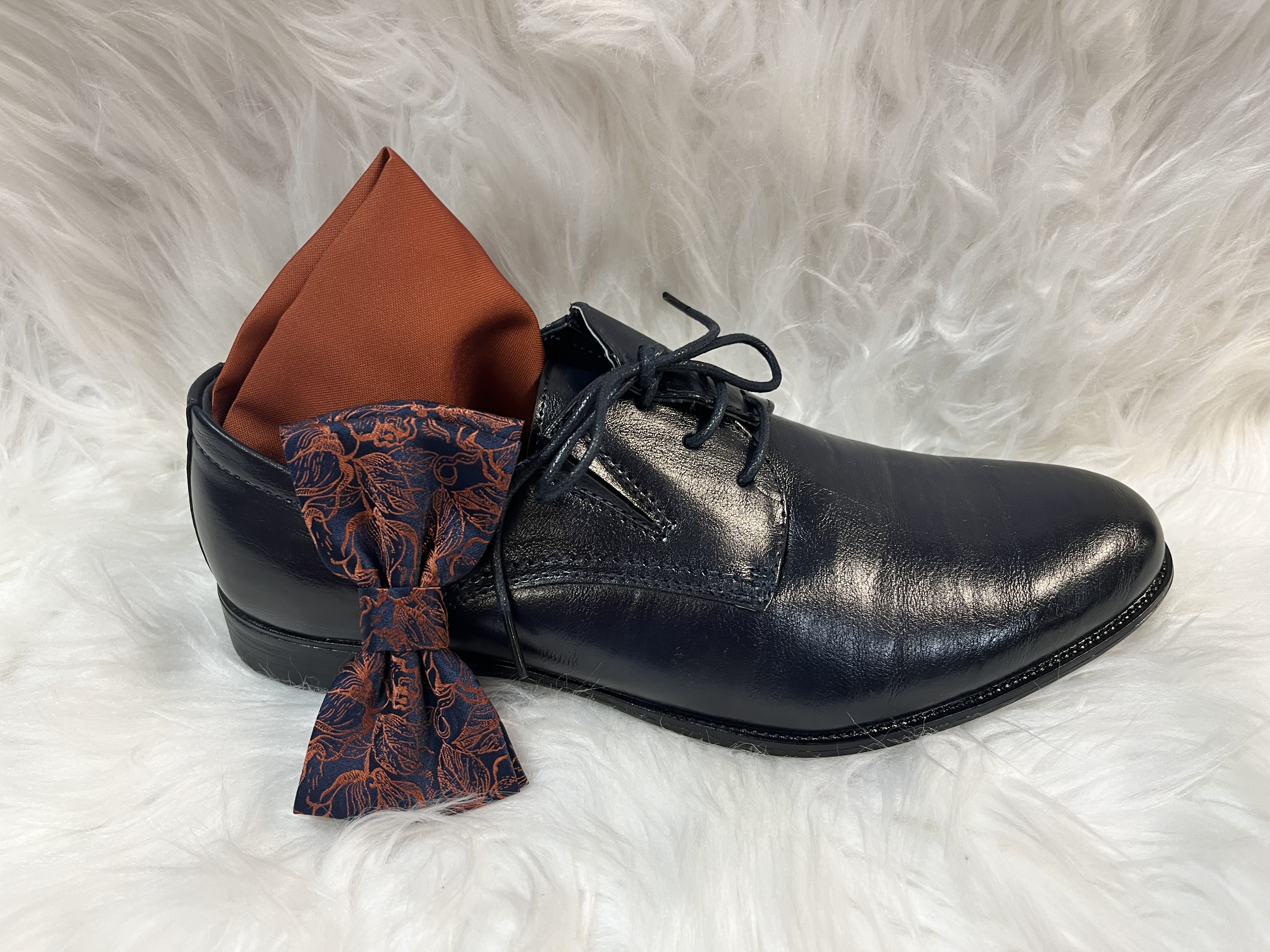 Modré kožené topánky